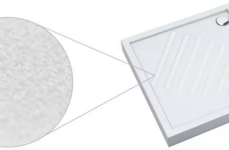Variant of the anti-slip layer of the shower tray - lines