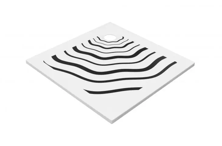 Variant of the anti-slip layer of the shower tray - waves