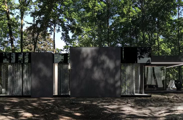 Dark House, czyli Ciemny Dom utrzymany jest w odcieniach ciemnego brązu i naturalnej szarości