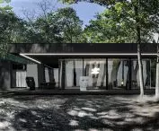 Large glazing in a modern single-family home