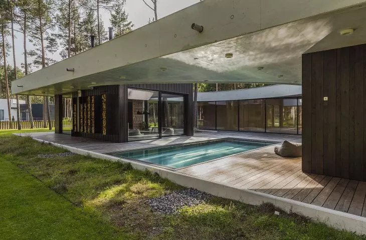 houses in estonian forest