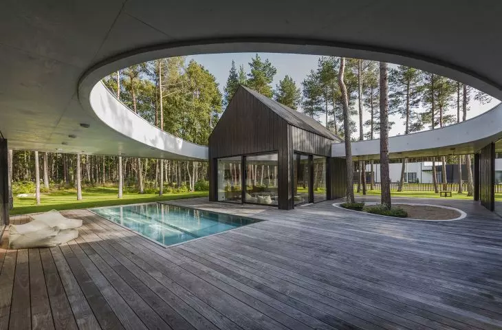 houses in estonian forest