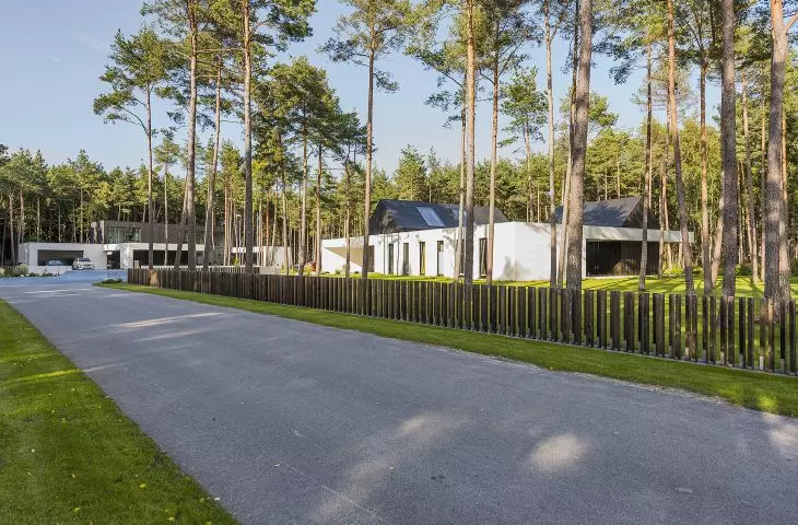 houses in estonian forest