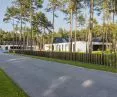 domy w estońskim lesie