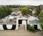 the main entrance to the establishment