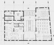 Krynica-Zdroj library project, 1st floor plan
