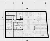 Projekt biblioteki w Krynicy-Zdroju, rzut poziomu -1