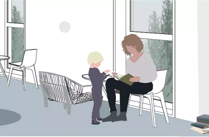 Projekt biblioteki w Krynicy-Zdroju, przestrzeń dla dzieci