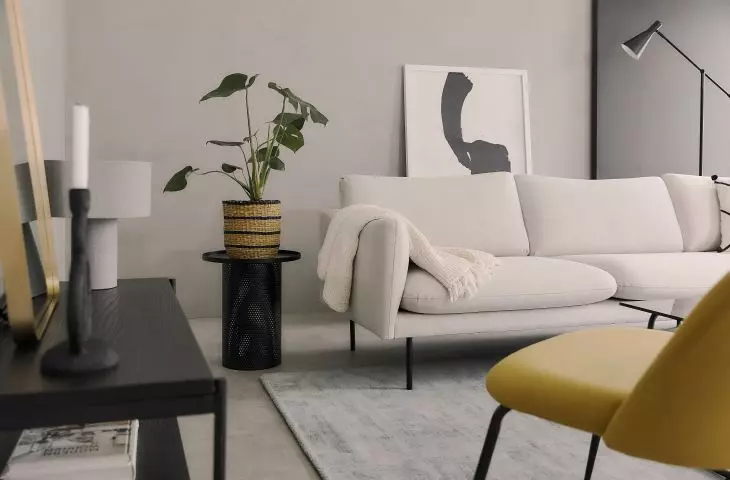 Black accents set against white