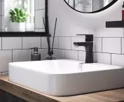Algeo Black bateria umywalkowa stojąca