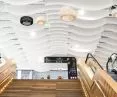 Ecophon Solo Baffle Wave ceiling acoustic islands