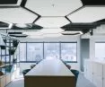 Ecophon Solo Hexagon acoustic ceiling island