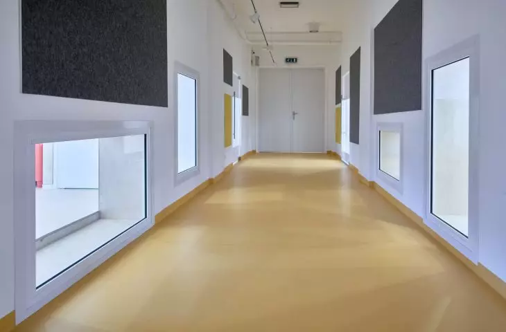 internal corridors thanks to openings in the walls have been illuminated with daylight