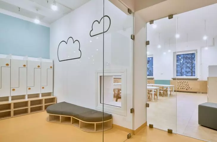 checkroom next to one of the halls