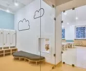 checkroom next to one of the halls