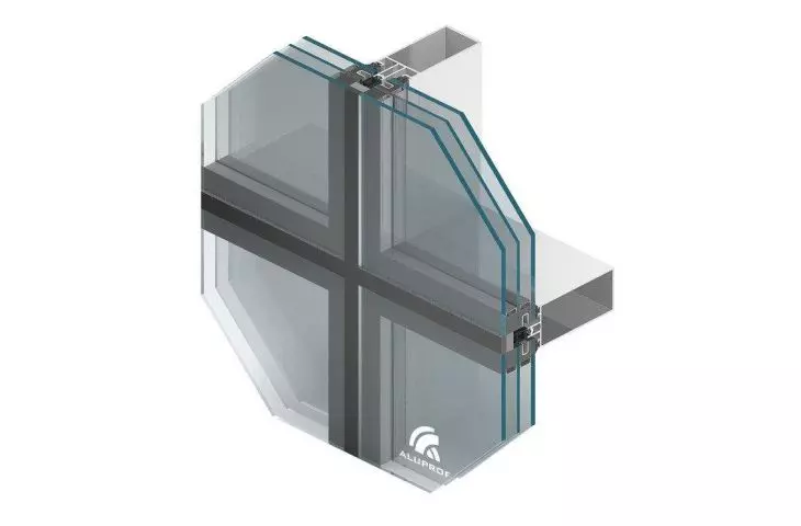 Semi-structural facade MB-SR50N EFEKT - double glazed.