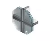 Semi-structural facade MB-SR50N EFEKT - double glazed.