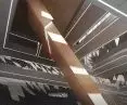 Hyperloop project, view of the main footbridge and traffic riser