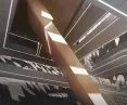 Projekt Hyperloop, widok na główną kładkę i pion komunikacyjny