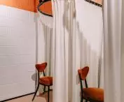 fitting room deep inside the boutique