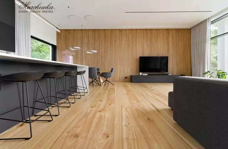 Wooden wall and floorboard