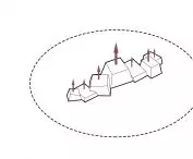 The building is divided into several objects