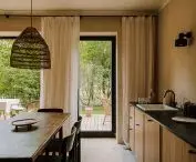kitchen overlooking terrace