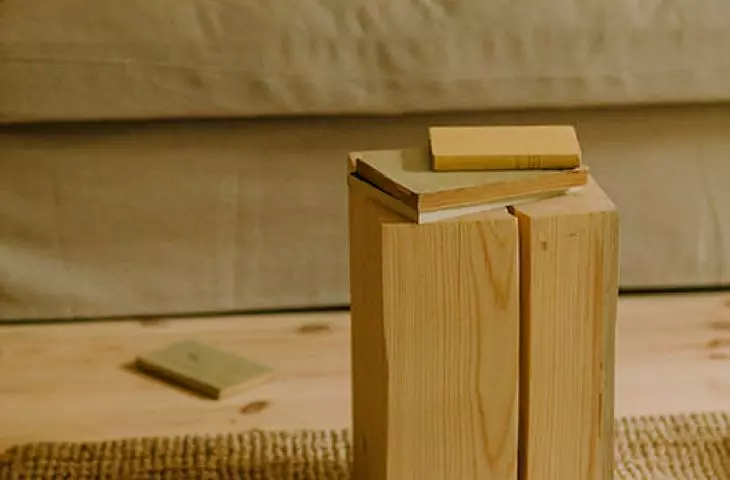 wooden table in the living room