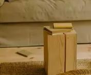 wooden table in the living room