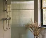 shower in one of the bathrooms