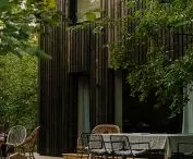 wooden house with a terrace