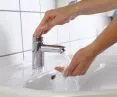 Compact faucet with self-closing mechanism SCHELL PETIT SC