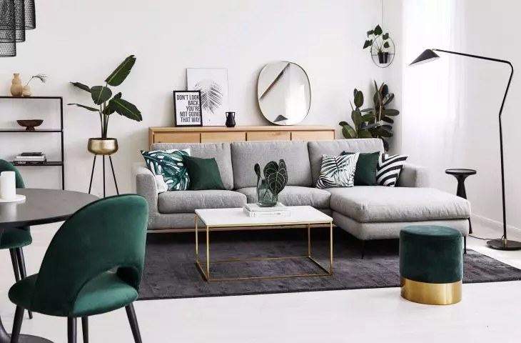 Biophilic design w salonie