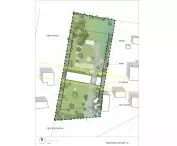 Dom w Gruszeczce, plan zagospodarowania terenu