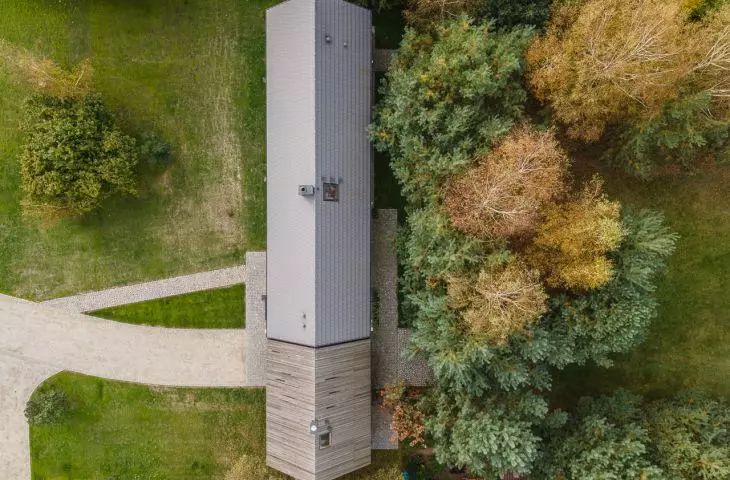 The house in Pear Tree, bird's eye view