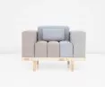 Brick furniture set in the form of an armchair