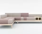 Brick furniture set in the form of a corner