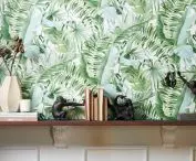 Plant motifs on wallpaper
