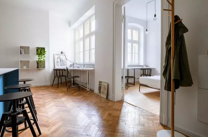 widok na sypialnię w mieszkaniu M3
