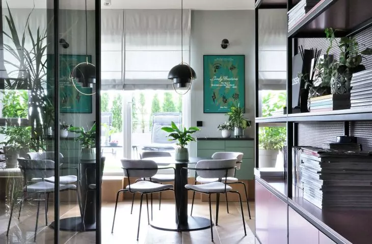 view of living room and dining room