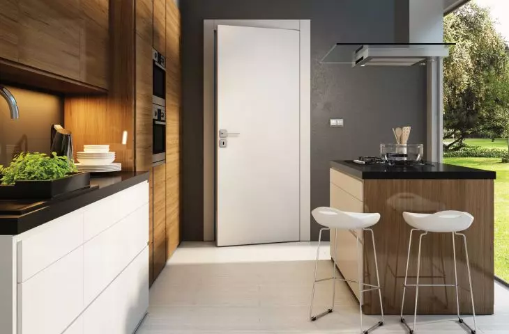 Fashionable apartment door from POL-SKONE - Cambio 00 white model