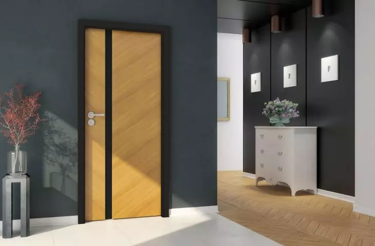 Fashionable apartment door from POL-SKONE - Espina W01 European oak model