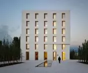 biurowiec 2226, w którym znajduje się siedziba Baumschlager Eberle Architekten, Lustenau, Austria