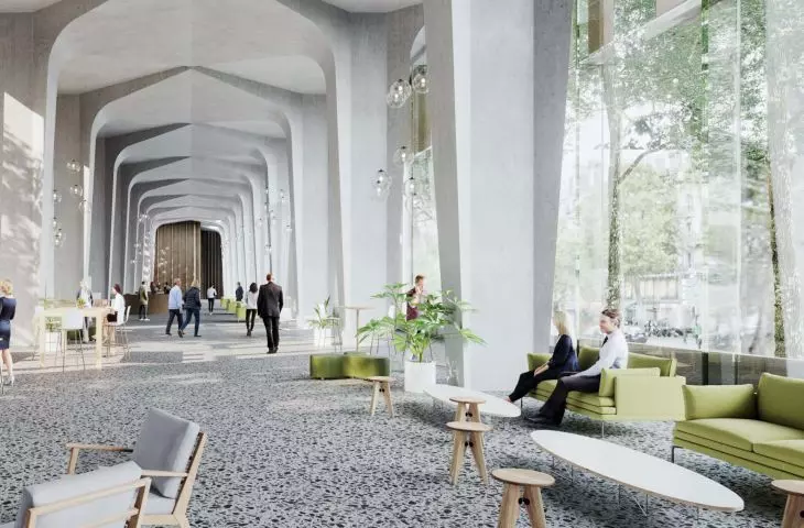 Grande Armée, 1970s redevelopment of the former Peugeot Citroën headquarters, Paris, France