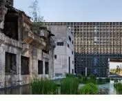 La Maison du Savoir, a building on the campus of the University of Luxembourg, Esch-sur-Alzette, Luxembourg