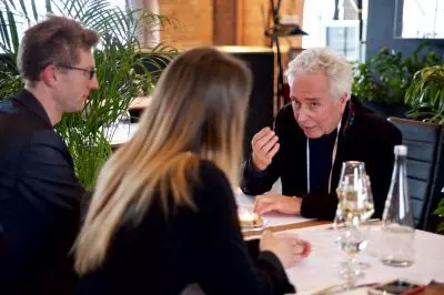 Dietmar Eberle i Justyna Boduch podczas rozmowy Dietmar Eberle i Justyna Boduch podczas rozmowy