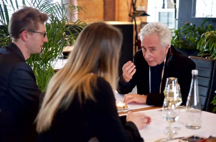 Dietmar Eberle i Justyna Boduch podczas rozmowy