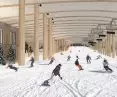 Design of indoor ski slope, interior