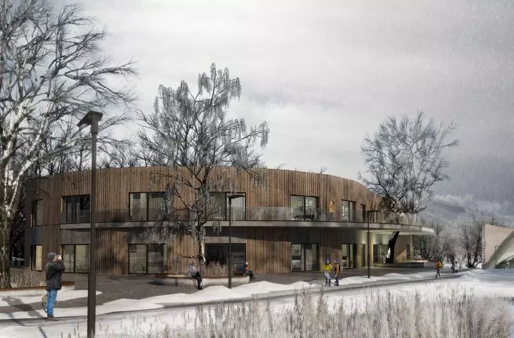 Indoor ski slope project, hotel