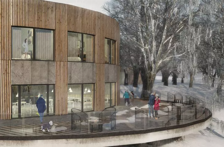 Indoor ski slope project, hotel